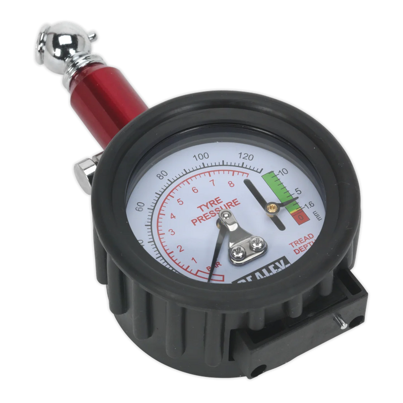 Sealey Tyre Pressure Gauge TSTPDG01 0-8bar (0-120psi)