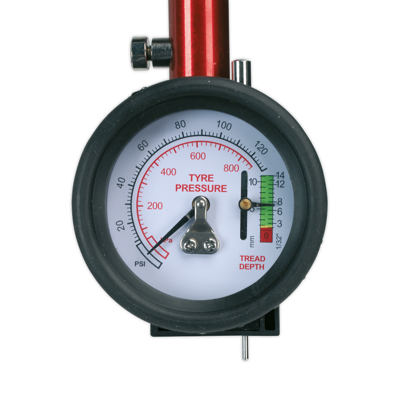 Sealey Tyre Pressure Gauge TSTPDG01 0-8bar (0-120psi)