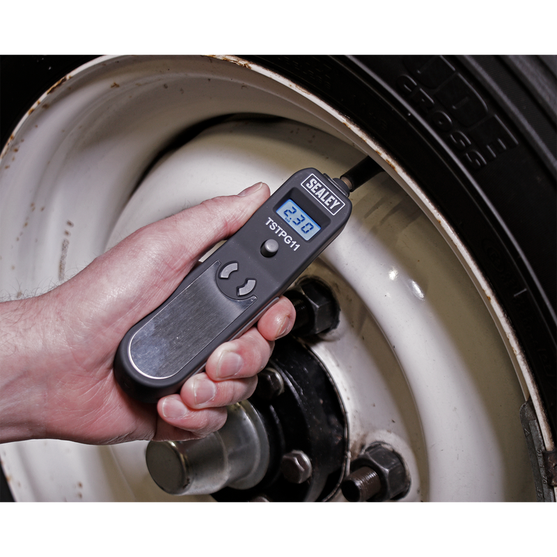 Sealey Digital Tyre Pressure & Tread Depth Gauge TSTPG11 ±1psi
