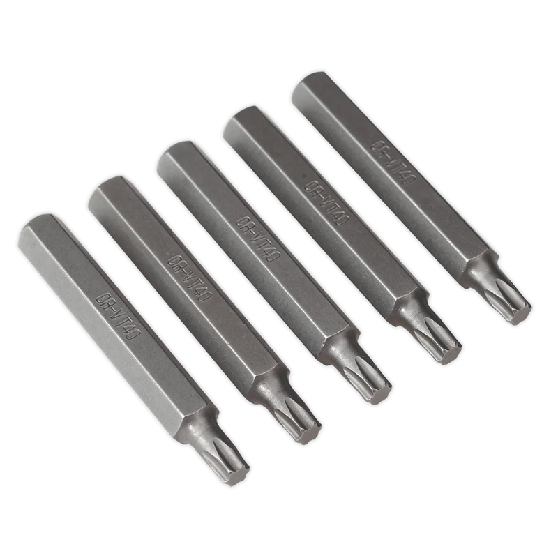 Sealey Premier TRX-Star Bit T40 - 75mm Long, Pack of 5