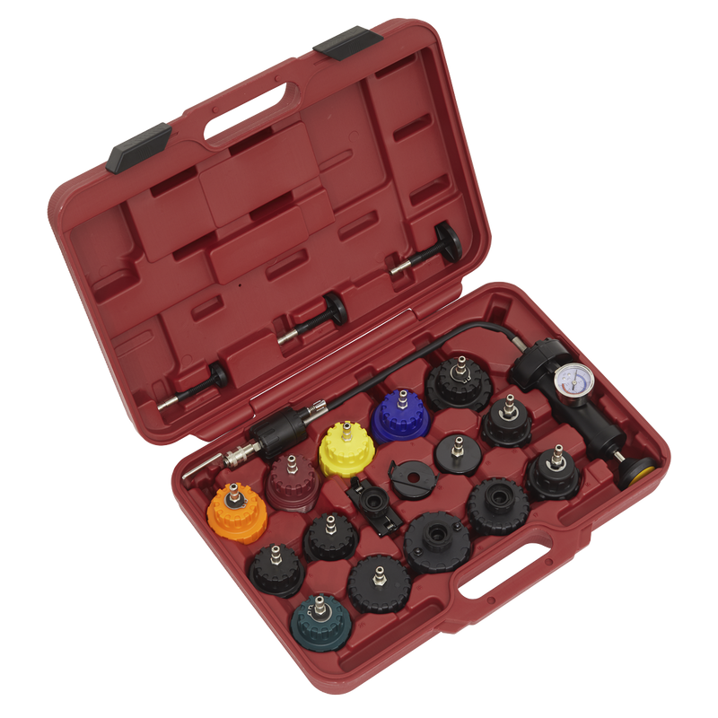 Sealey Cooling System Tester VS001 with Pressure Test Adaptors
