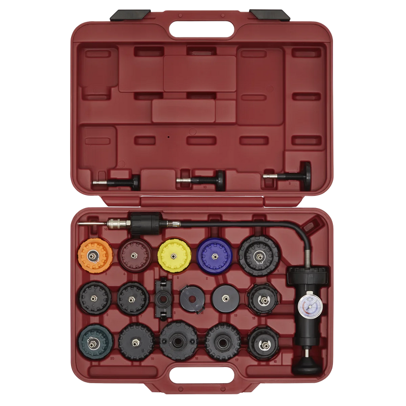 Sealey Cooling System Tester VS001 with Pressure Test Adaptors