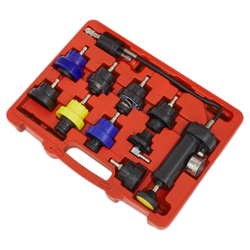 Sealey Cooling System Pressure Test Kit 10 Piece Model VS0013