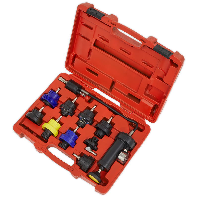 Sealey Cooling System Pressure Test Kit 10 Piece Model VS0013