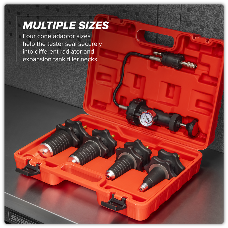 Sealey Cooling System Pressure Test Kit VS0033 5 Piece