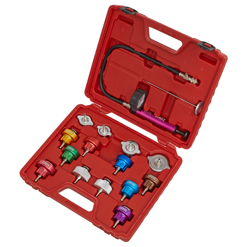 Sealey Cooling System Pressure Test Kit 16 Piece - Model VS006