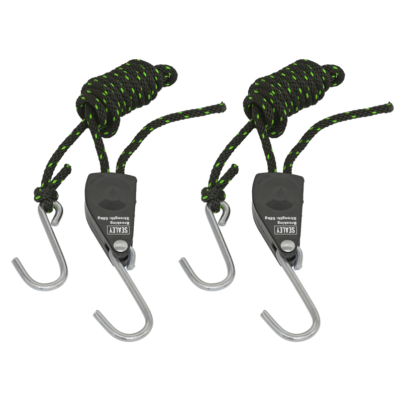 Sealey Ratchet Parts Hanger 2m with S-Shaped Hooks - Pack of 2