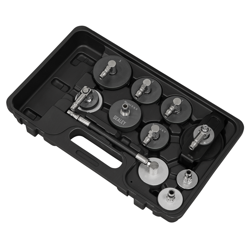 Sealey Brake & Clutch Pressure Bleeder Cap Set 10 Piece