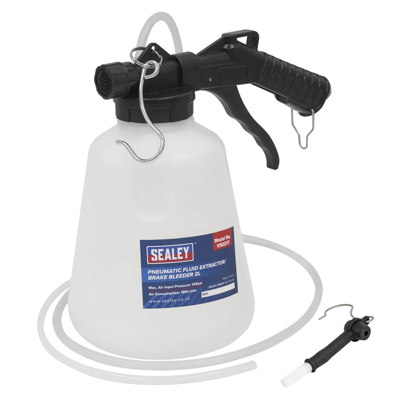 Sealey Pneumatic Fluid Extractor 2L Brake Bleeder VS0217