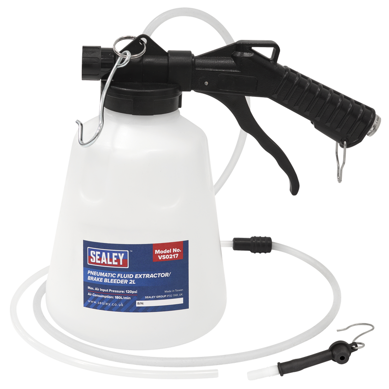 Sealey Pneumatic Fluid Extractor 2L Brake Bleeder VS0217