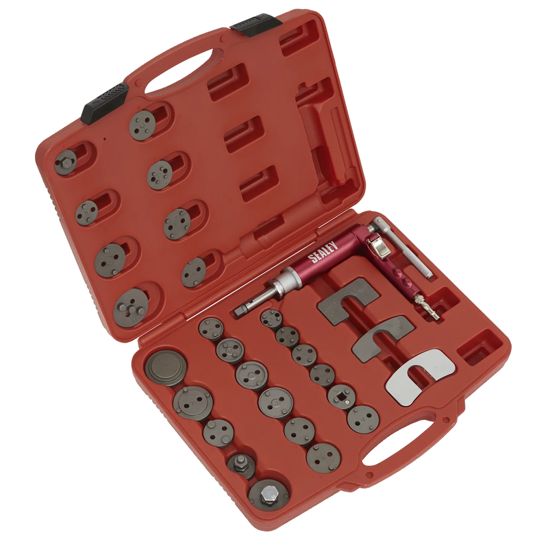 Sealey Air Operated Brake Piston Wind-Back Tool Kit 29 Piece