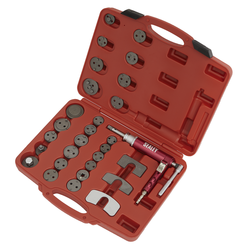 Sealey Air Operated Brake Piston Wind-Back Tool Kit 29 Piece