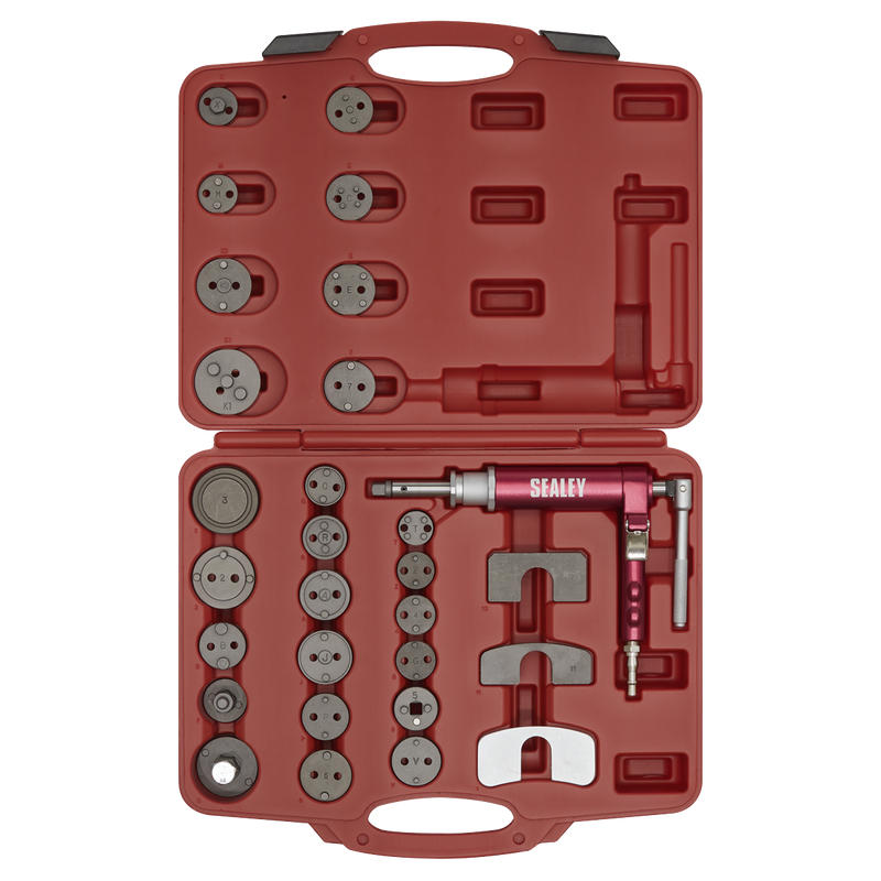 Sealey Air Operated Brake Piston Wind-Back Tool Kit 29 Piece
