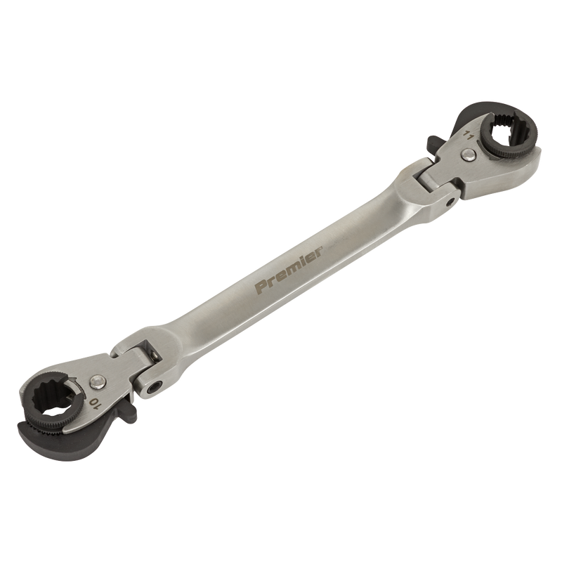 Sealey Premier Ratcheting Brake Pipe Spanner 10 x 11mm