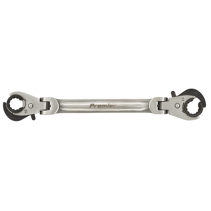 Sealey Premier Ratcheting Brake Pipe Spanner 10 x 11mm