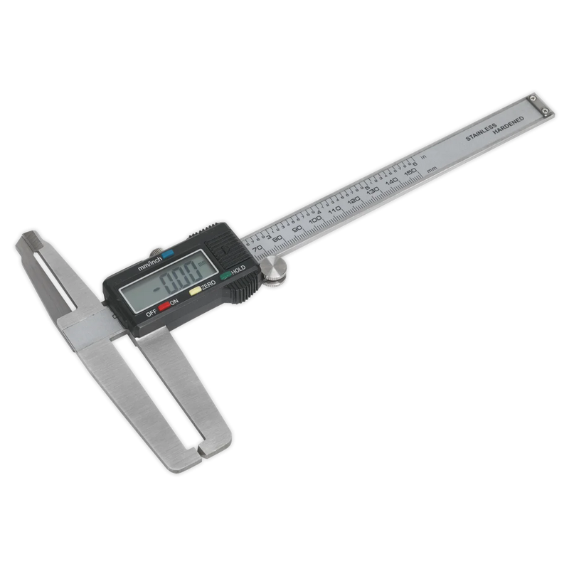 Sealey Digital Brake Disc & Drum Caliper 150mm/6"