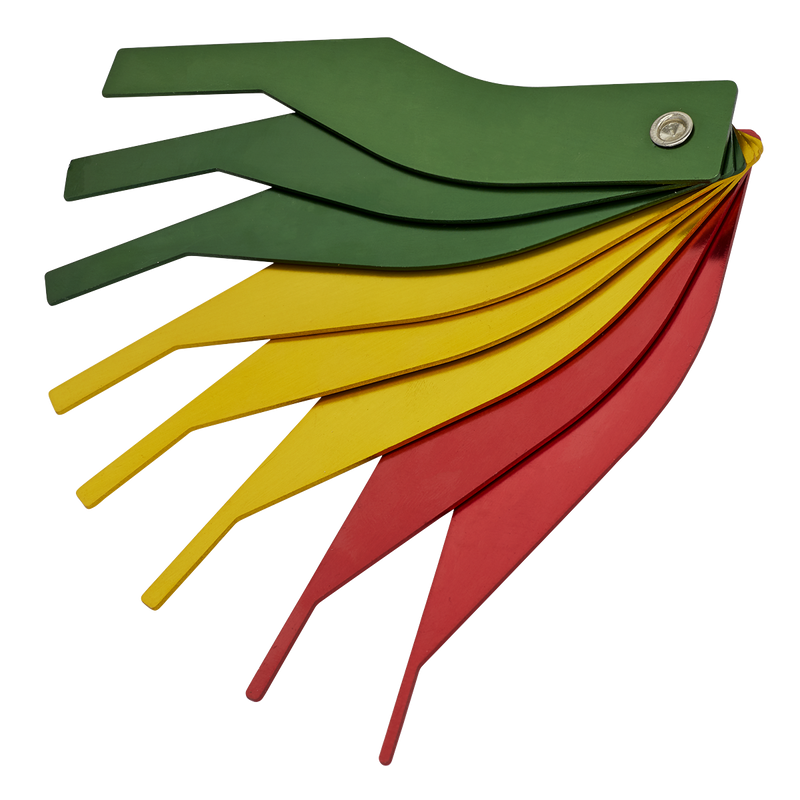 Sealey Brake Pad Thickness Gauge 8 Piece - Metric & Imperial Sizes