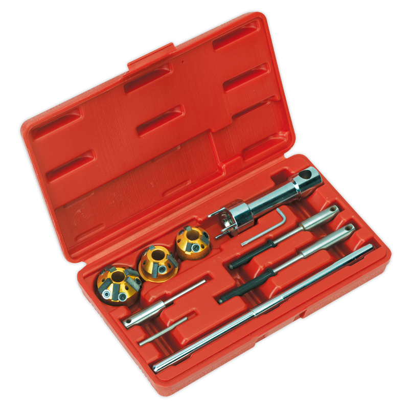 Sealey 10 Piece Valve Seat Cutter Set, Tungsten Carbide Blades