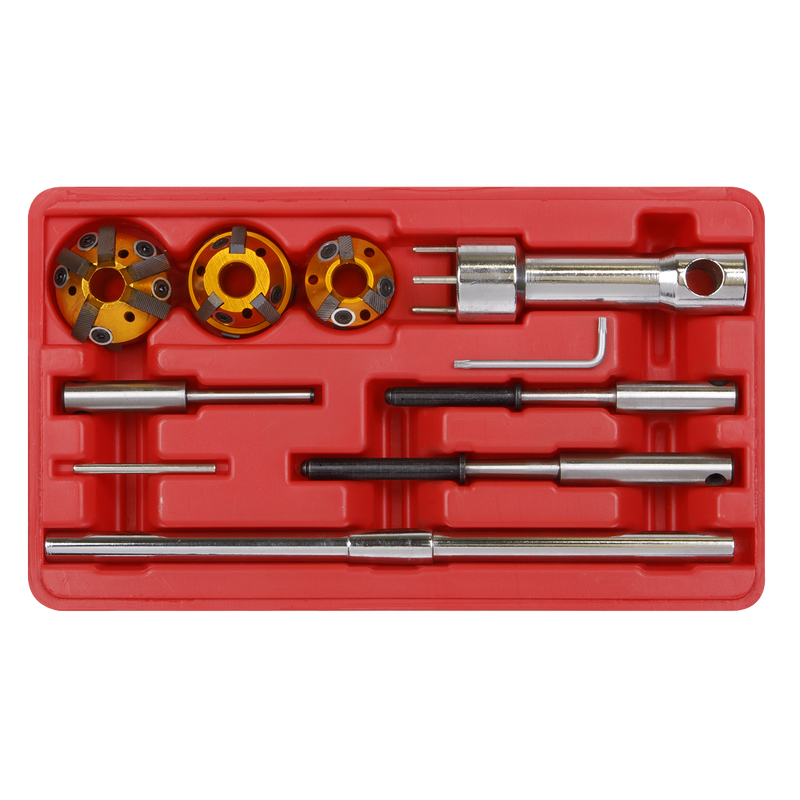 Sealey 10 Piece Valve Seat Cutter Set, Tungsten Carbide Blades