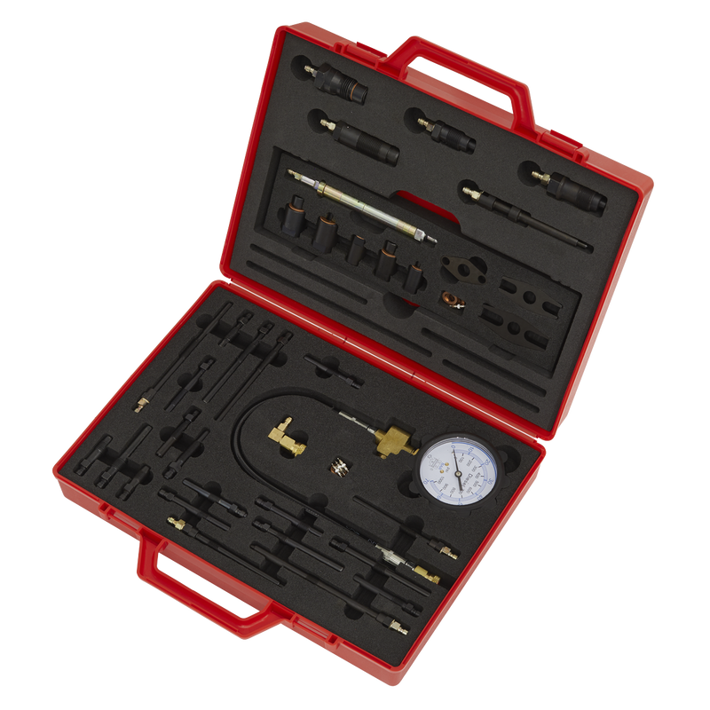 Sealey Diesel Engine Compression Test Kit VS2044 with Adapters