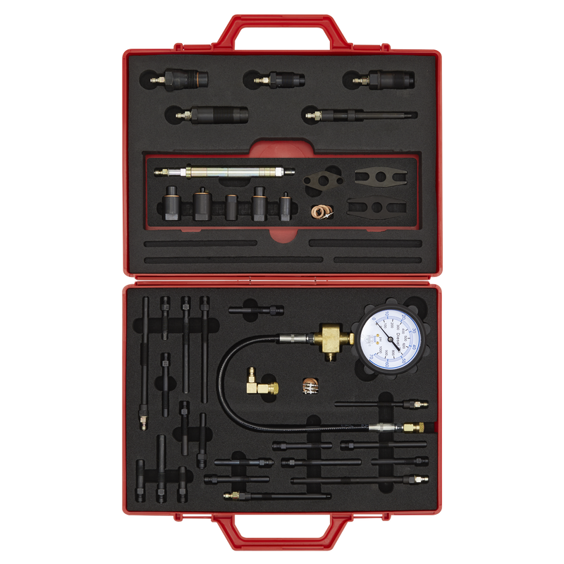 Sealey Diesel Engine Compression Test Kit VS2044 with Adapters