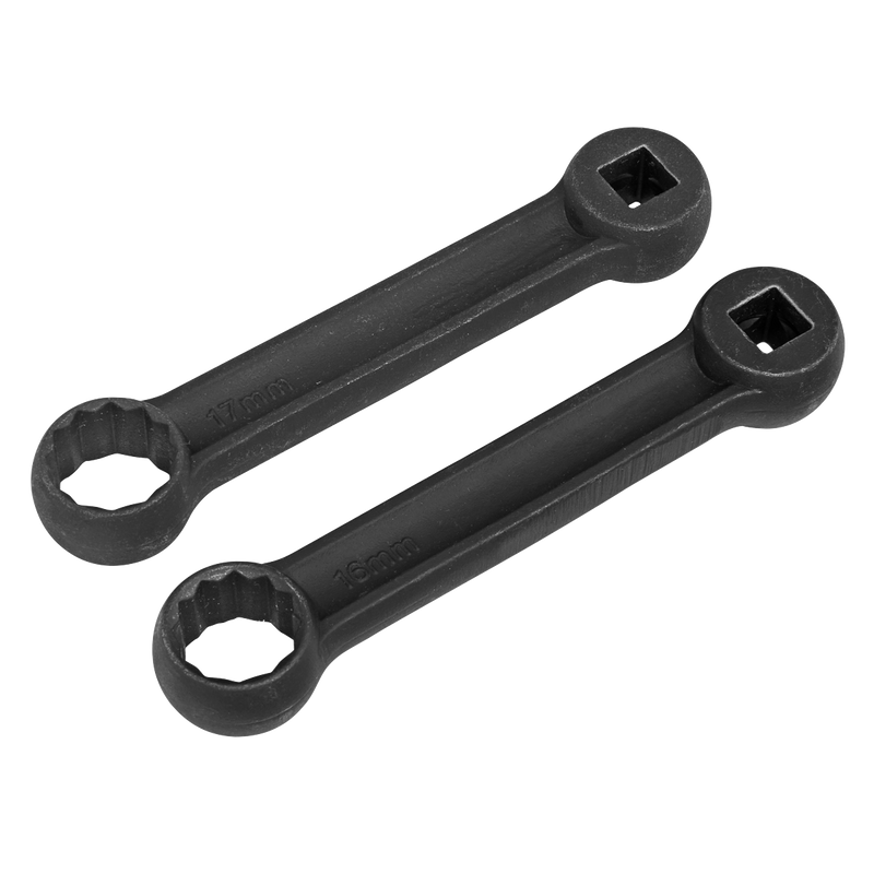 Sealey Engine Mount Spanner 16 & 17mm VS3005 2-Piece Set