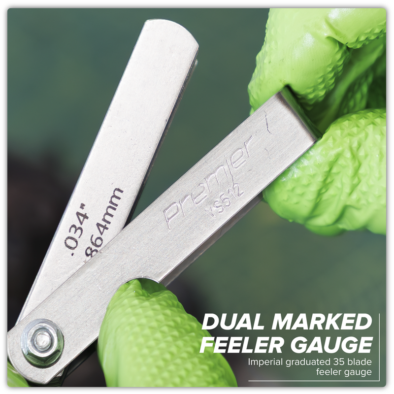 Sealey Premier Dual Marked Feeler Gauge VS512 35 Blades