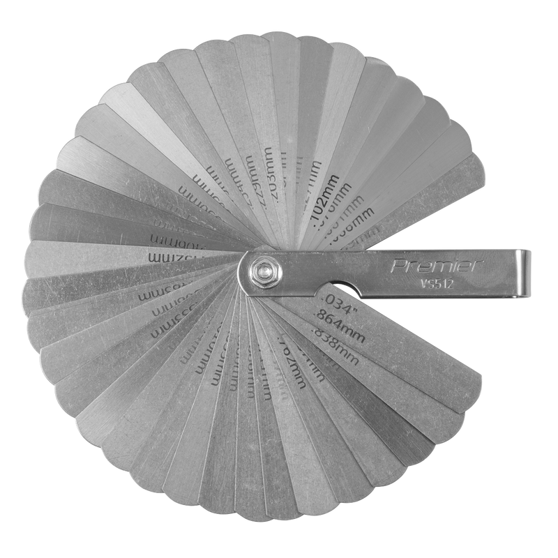 Sealey Premier Dual Marked Feeler Gauge VS512 35 Blades