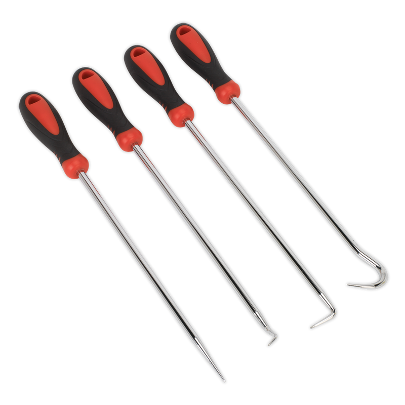 Sealey Extra-Long Pick & Hook Set 4 Piece 380mm