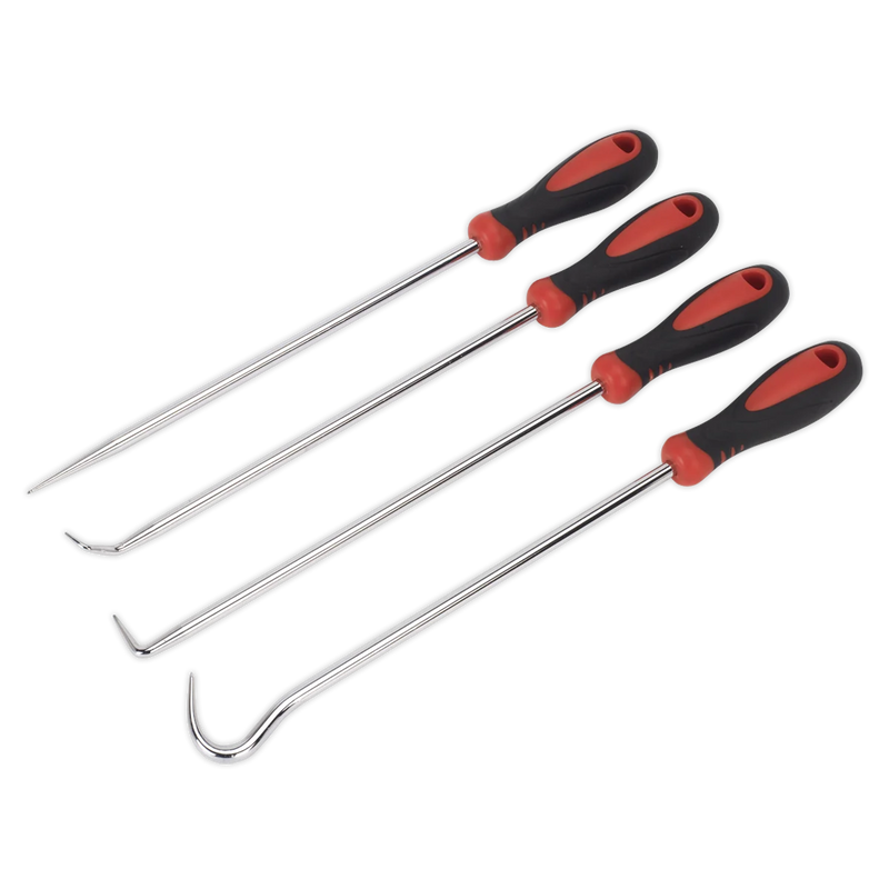 Sealey Extra-Long Pick & Hook Set 4 Piece 380mm