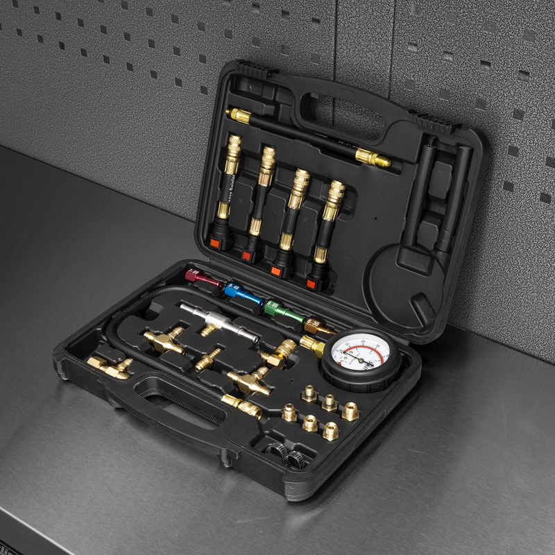 Sealey Fuel Pressure Test Kit VS564 1.4kg with 17 Connectors