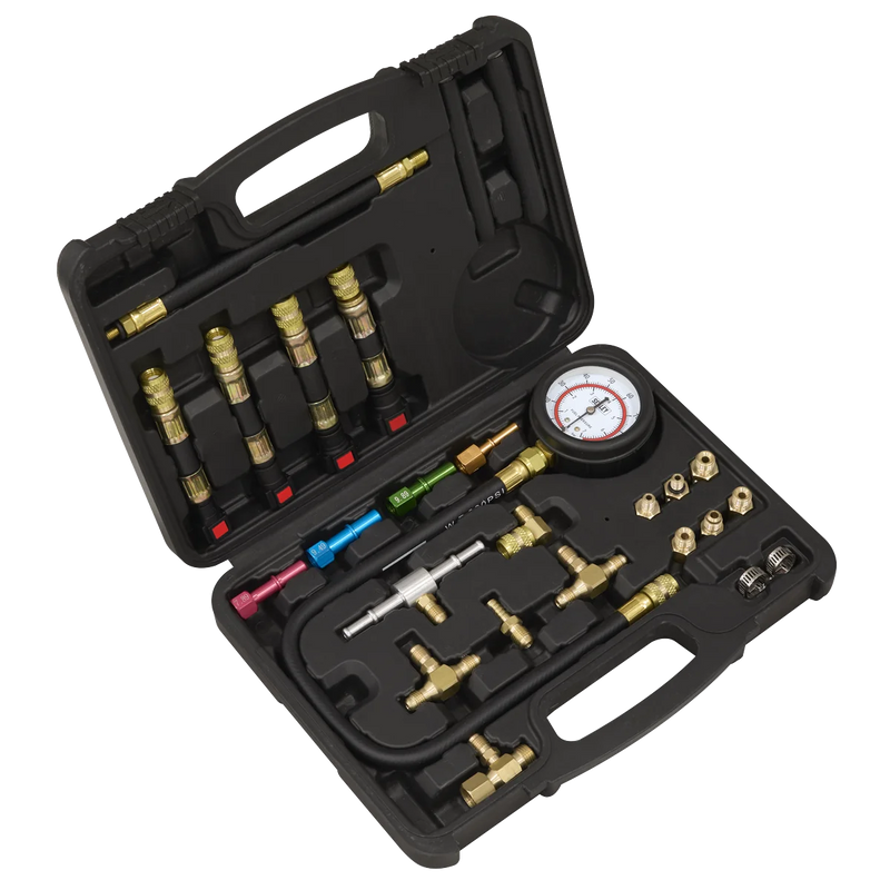 Sealey Fuel Pressure Test Kit VS564 1.4kg with 17 Connectors