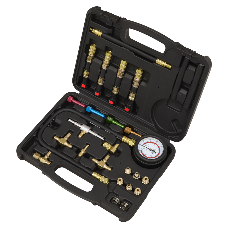 Sealey Fuel Pressure Test Kit VS564 1.4kg with 17 Connectors