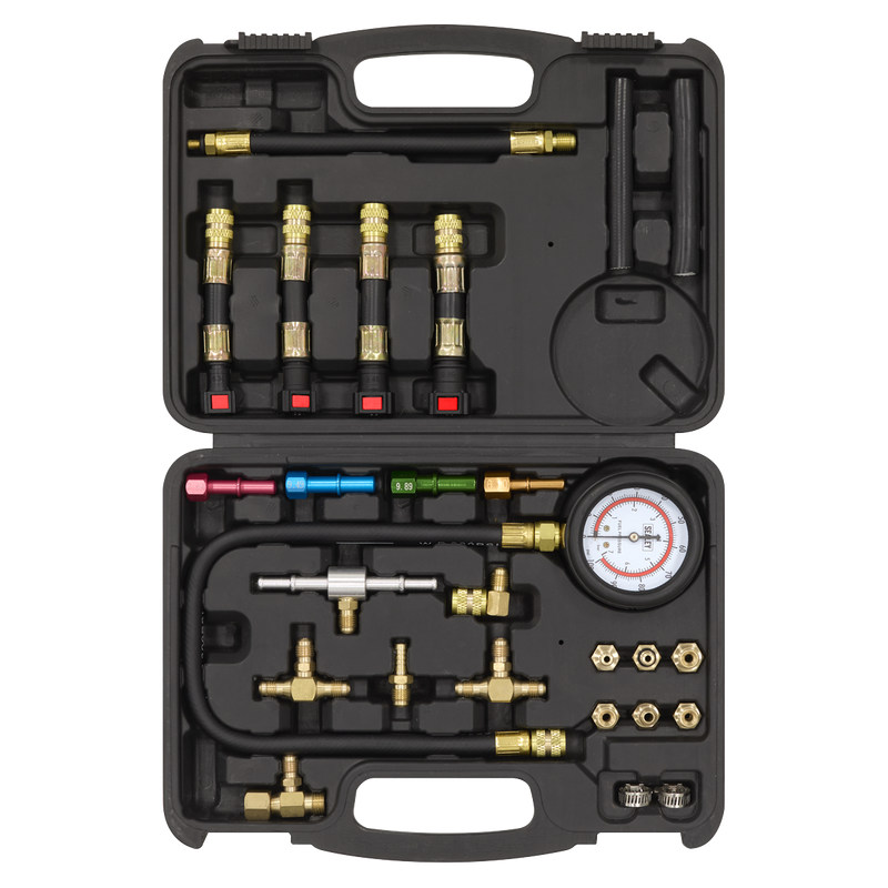Sealey Fuel Pressure Test Kit VS564 1.4kg with 17 Connectors