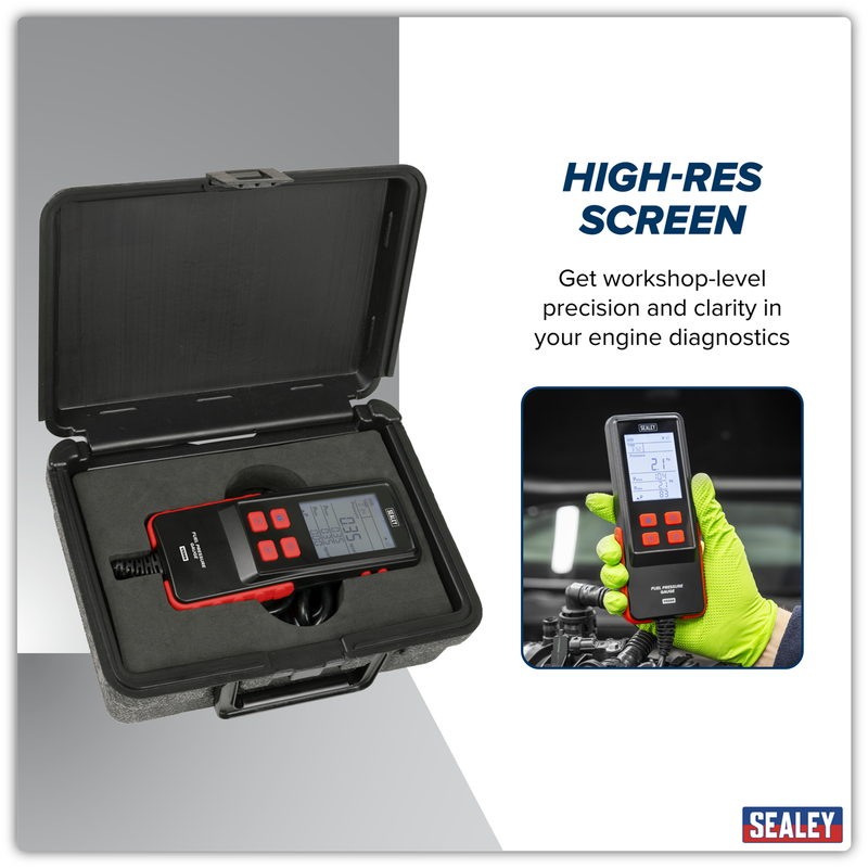Sealey Digital Fuel Injection Pressure Test Kit VS566 6 Piece