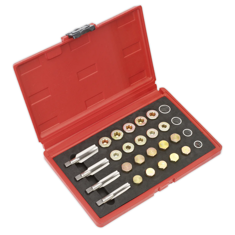 Sealey Drain Plug Thread Repair Set VS660 with 4 Tap Sizes