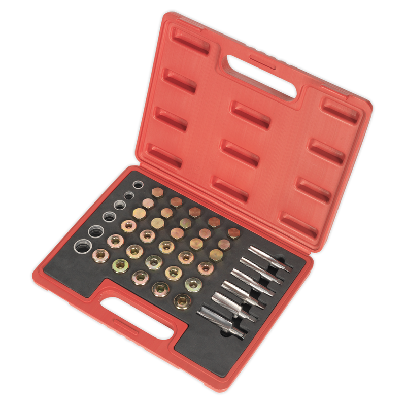 Sealey Oil Drain Plug Repair Set VS661 with Multiple Tap Sizes