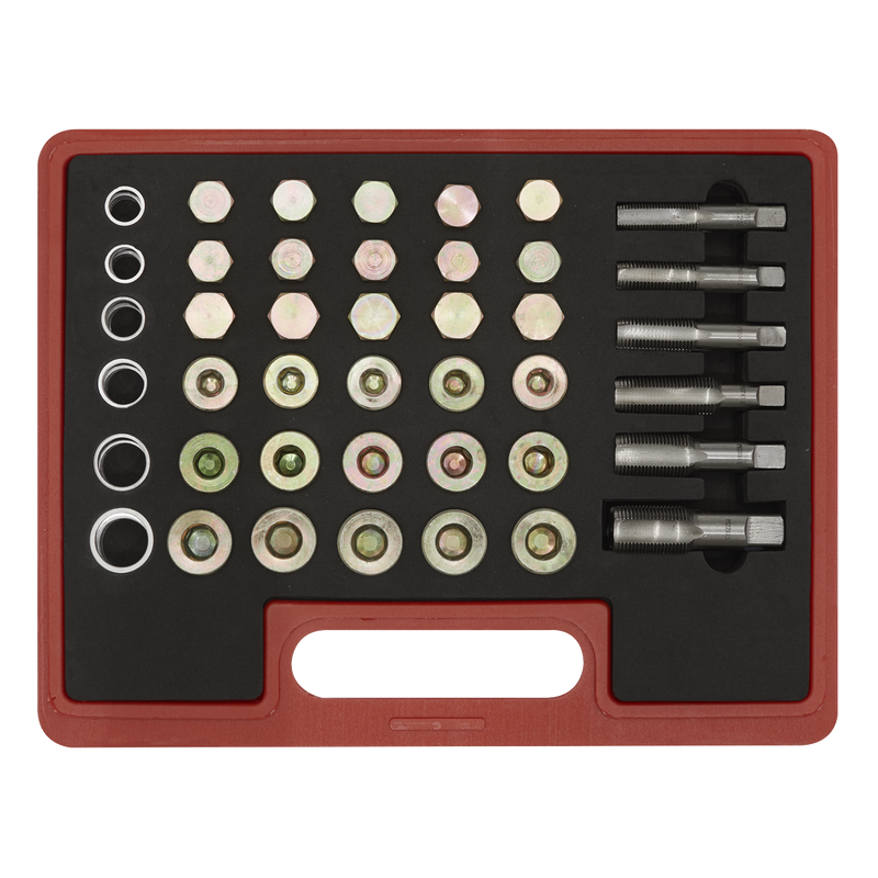 Sealey Oil Drain Plug Repair Set VS661 with Multiple Tap Sizes
