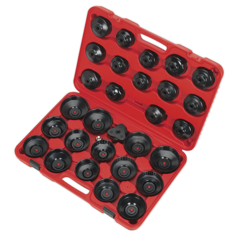Sealey Oil Filter Cap Wrench Set 30 Piece - 3/8" Drive
