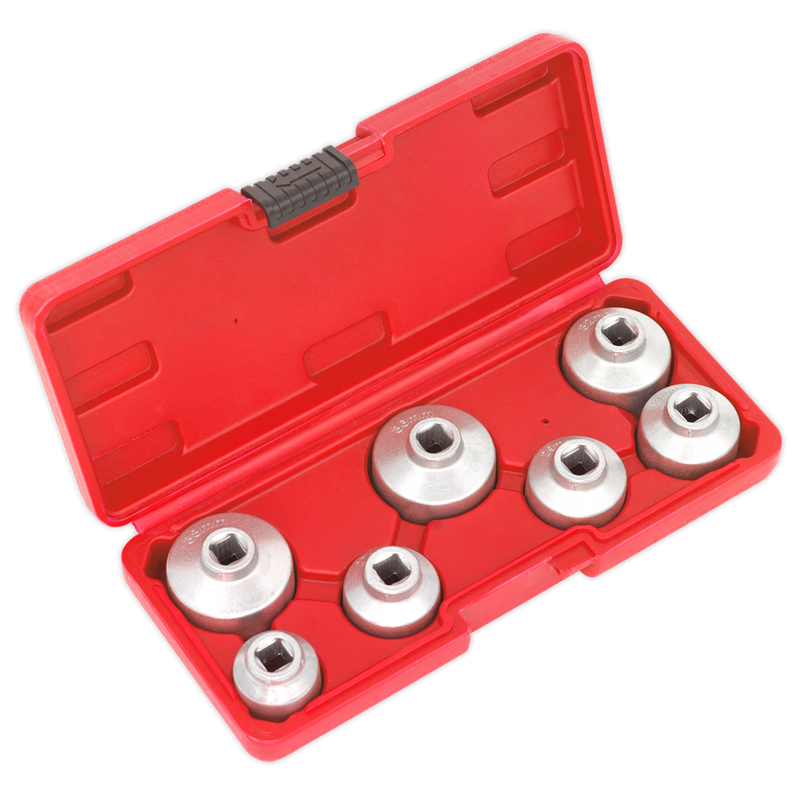 Sealey Oil Filter Cap Wrench Set 7 Piece 24-38mm