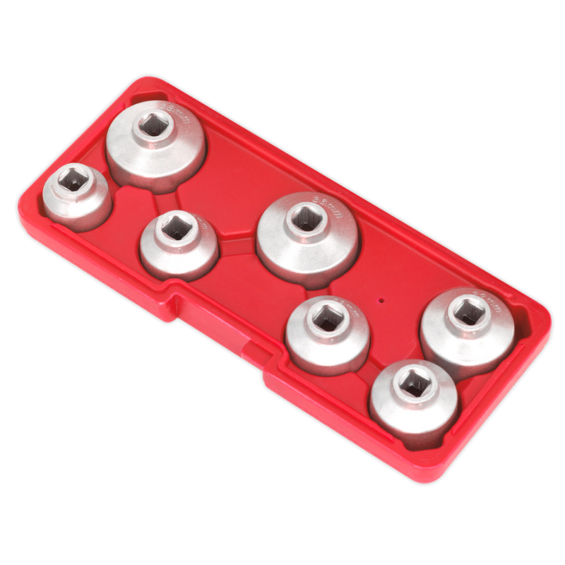 Sealey Oil Filter Cap Wrench Set 7 Piece 24-38mm