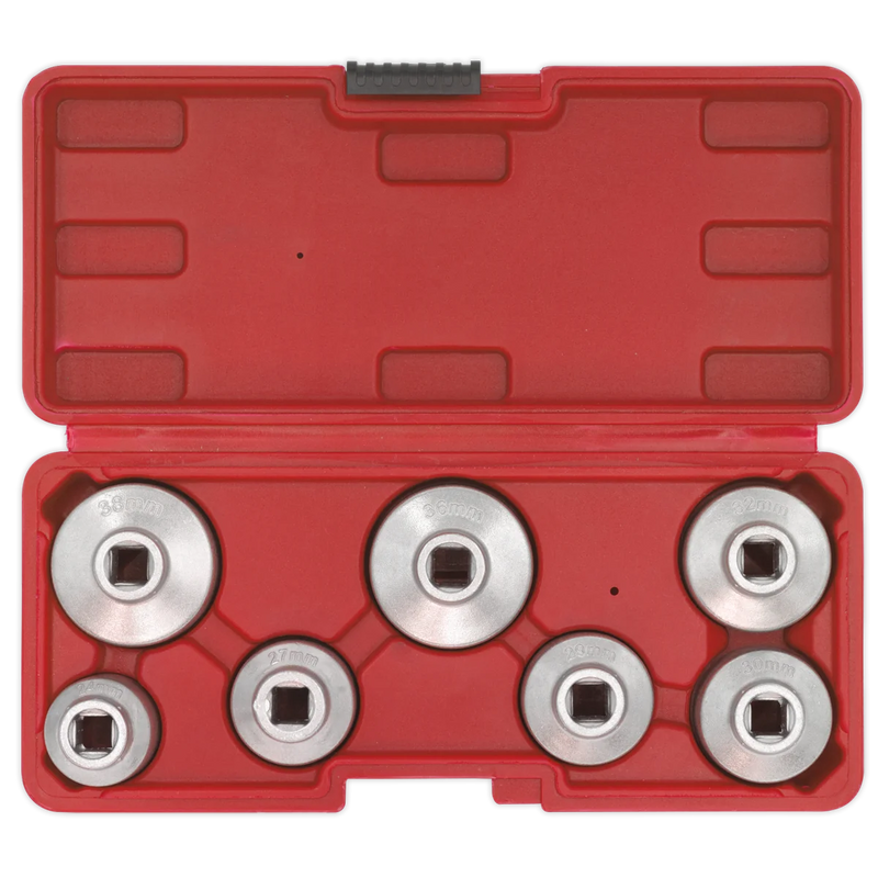 Sealey Oil Filter Cap Wrench Set 7 Piece 24-38mm