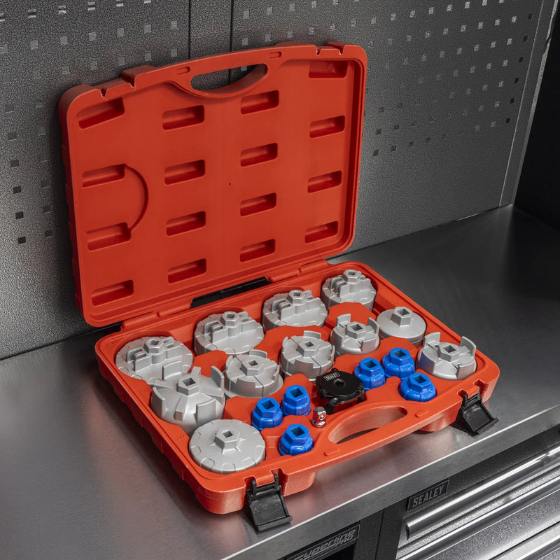 Sealey Oil Filter Cap Wrench Set 19 Piece 4.7kg
