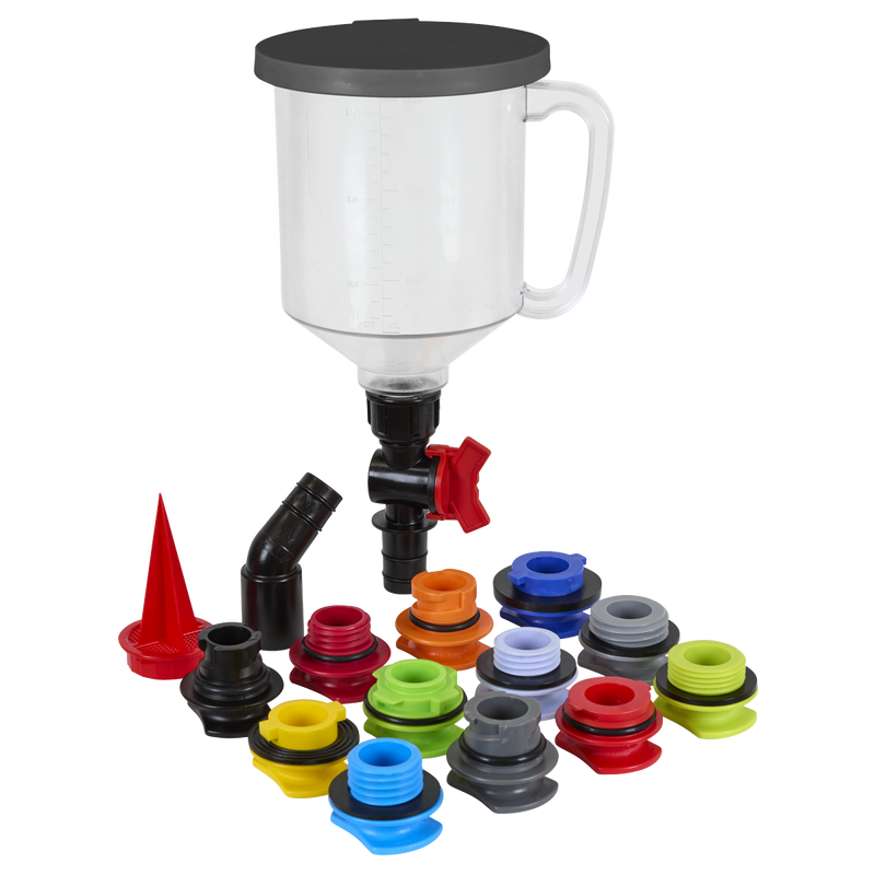 Sealey Engine Oil Funnel Filling Kit 15 Piece VS7107 1500ml Capacity
