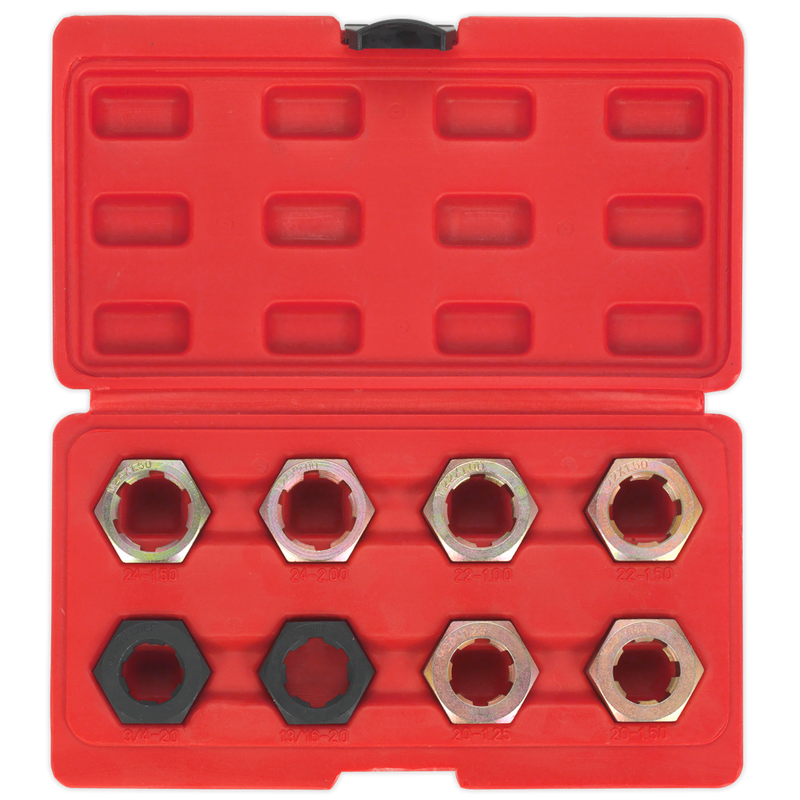 Sealey CVJ Thread Chaser Set 8 Piece - M20, M22, M24 Sizes