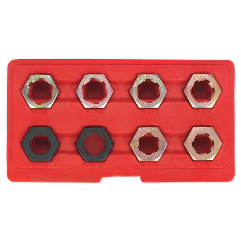 Sealey CVJ Thread Chaser Set 8 Piece - M20, M22, M24 Sizes