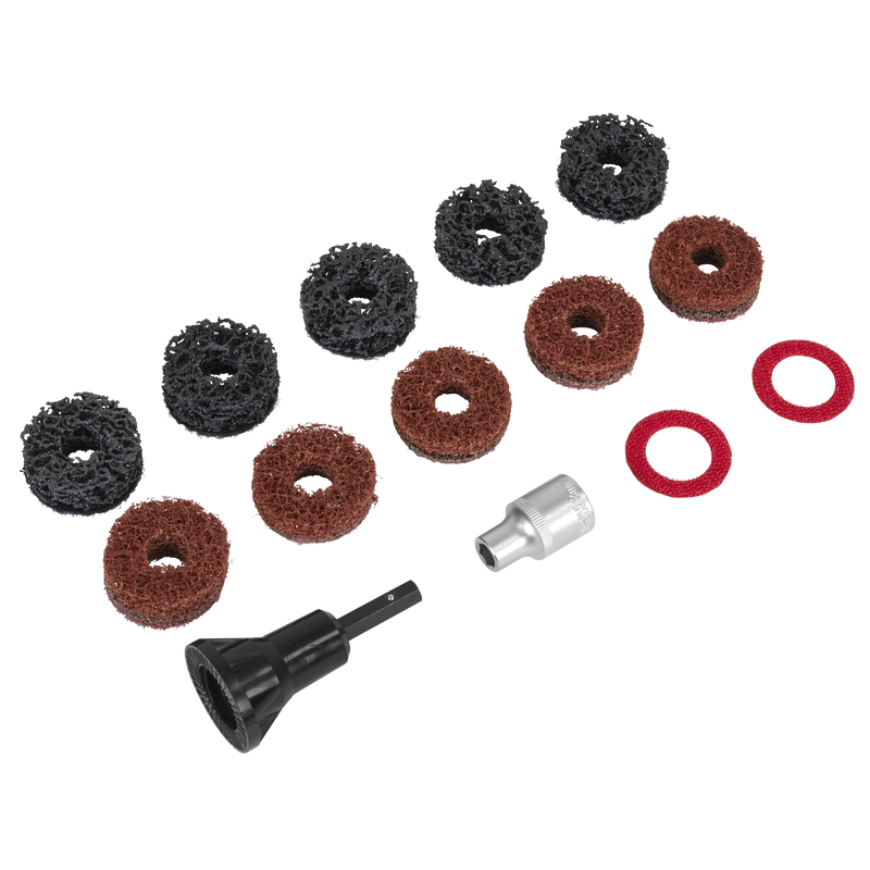 Sealey Stud Hub Cleaner 14 Piece Set with Ø41mm Discs