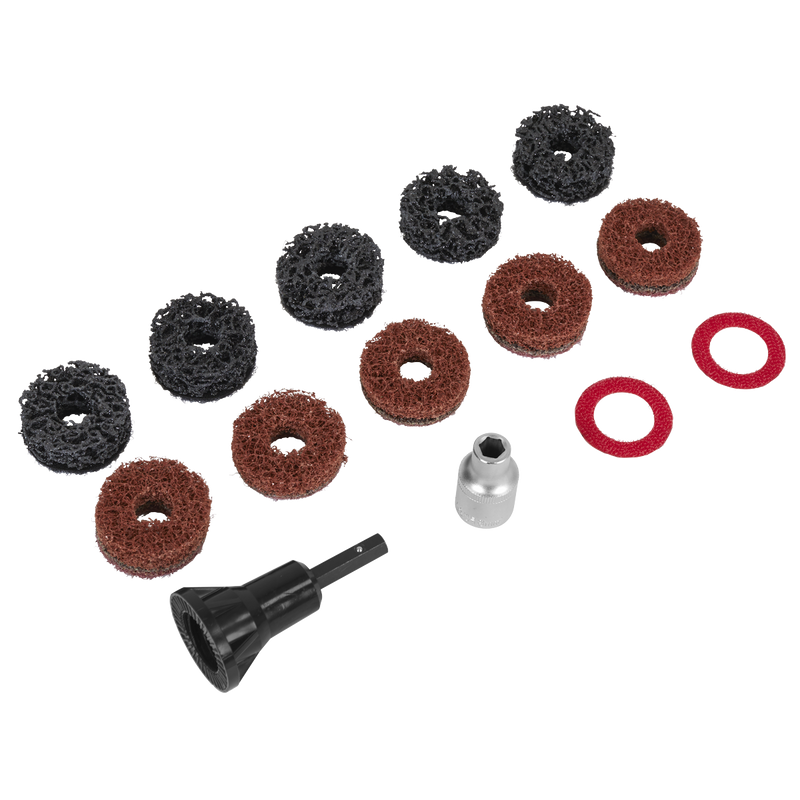 Sealey Stud Hub Cleaner 14 Piece Set with Ø41mm Discs