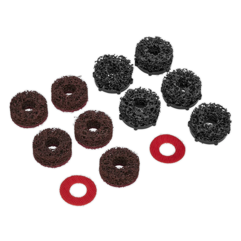 Sealey Stud Hub Cleaner Pads VS8002A Ø41mm/Ø38mm Pack of 12