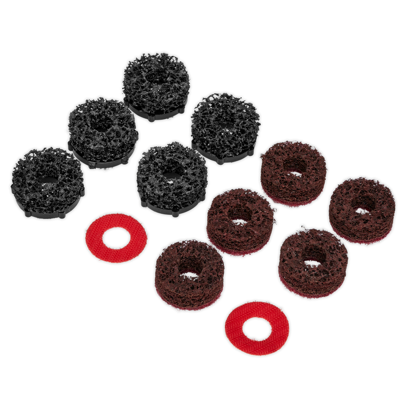 Sealey Stud Hub Cleaner Pads VS8002A Ø41mm/Ø38mm Pack of 12